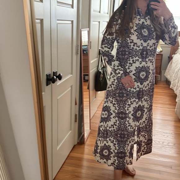 Boden Claudia maxi button down shirt dress Size 6/8 no belt - Picture 7 of 16